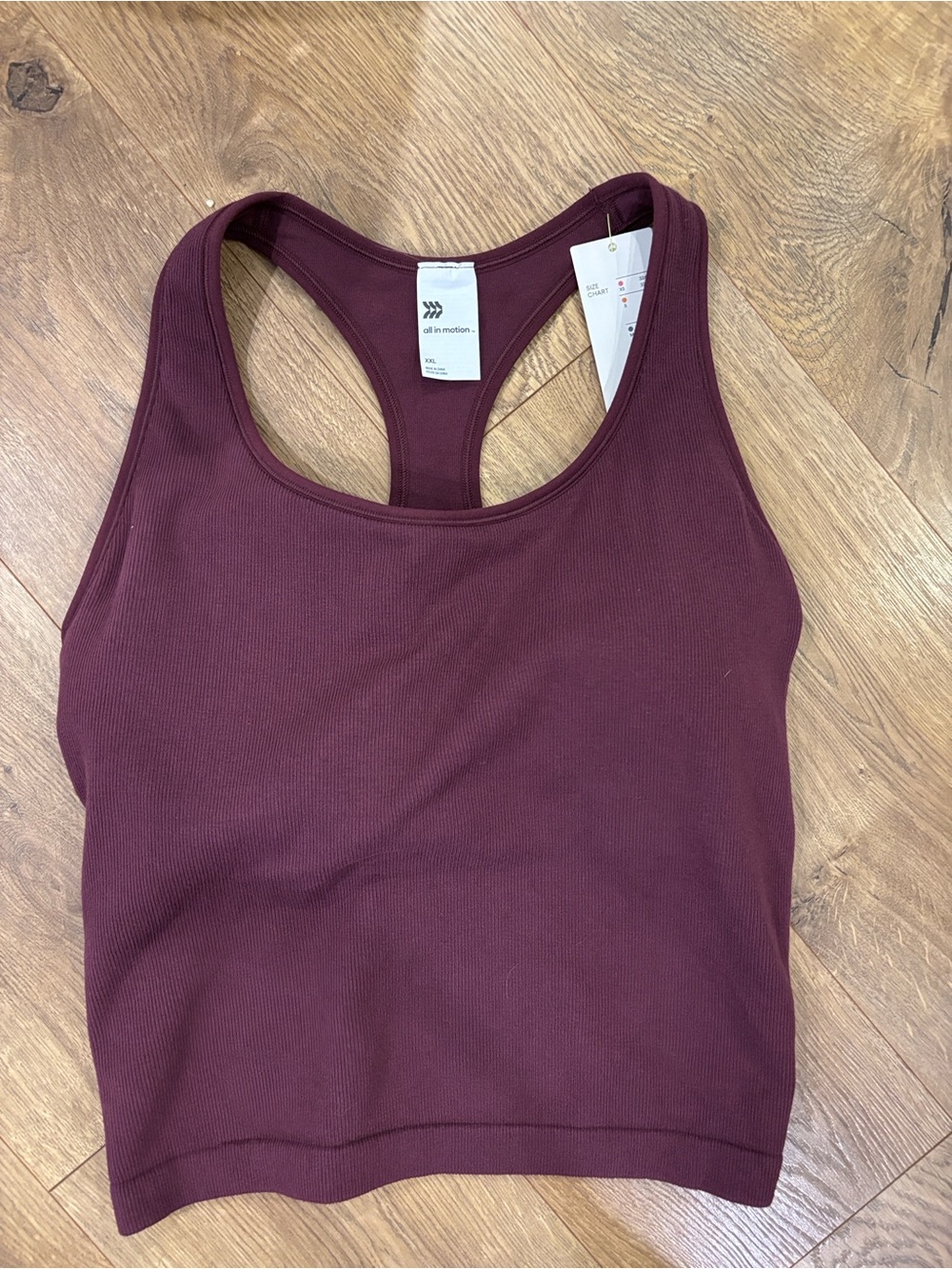 All in Motion Ribbed Tank Top – XXL Seamless Racerback Ribbed Tank - Picture 4 of 9